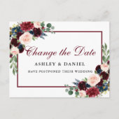 Elegantes Aquarellgoldfarben ändern Datum Postkarte (Vorderseite)