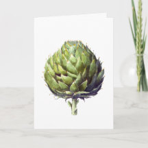 Elegantes Aquarellgrün bemalt Artichoke