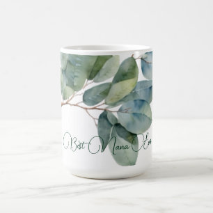 Elegantes Aquarellgrün Eukalyptus Nana Kaffeetasse