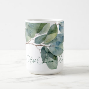 Elegantes Aquarellgrün Eukalyptus Tante Kaffeetasse