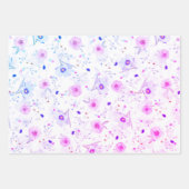 Elegantes Aquarellpapier mit floraler Aquarellgest Geschenkpapier Set (Vorderseite)