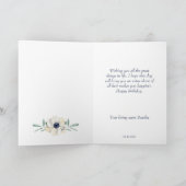 Elegantes Aquarellpferd Geburtstagskarte Dankeskarte (Innenseite)