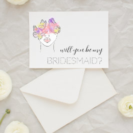 Elegantes Aquarellpinken wirst du meine Bridesmaid