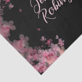 Elegantes Aquarellschwarz magnolia blühend Seidenpapier (Ausschnitt)