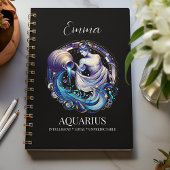 Elegantes Aquarius Zodiac Custom Journal Notizblock