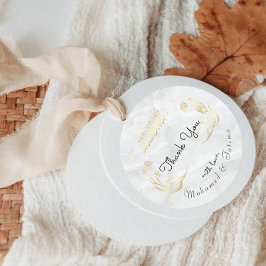 Elegantes Arabisch Danke, Sticker mit floral Desig