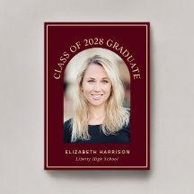 Elegantes Arch Foto Burgundy Gold Abschluss