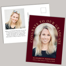 Elegantes Arch Foto Burgundy Gold Abschluss