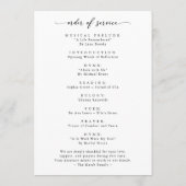 Elegantes Arch Foto Feier zur Beerdigung des Leben Programm (Rückseite)