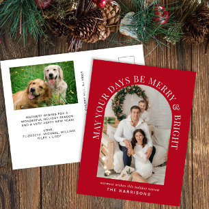 Elegantes Arch Foto froh und hellrot Weihnachten