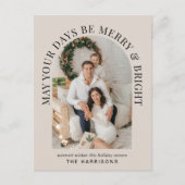 Elegantes Arch Foto Frohe und helle Weihnachten (Vorderseite)