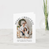 Elegantes Arch Foto Frohe Weihnachtsfeiertage Feiertagskarte (Vorderseite)