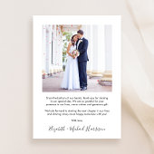 Elegantes Arch Foto Hochzeit Dankeskarte