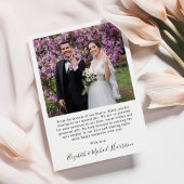 Elegantes Arch Foto Hochzeit Dankeskarte