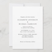 Elegantes Arch Foto Hochzeit Einladung (Rückseite)