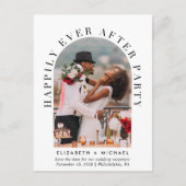 Elegantes Arch Foto Hochzeitsempfang Save the Date Ankündigungspostkarte (Vorderseite)