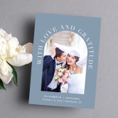 Elegantes Arch Foto Liebe Dankbarkeit Hochzeit Dankeskarte