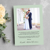 Elegantes Arch Foto Liebe Dankbarkeit Hochzeit Dankeskarte