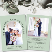 Elegantes Arch Foto Liebe Dankbarkeit Hochzeit Dankeskarte