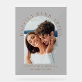 Elegantes Arch Foto Mattierte Hochzeit Willkommen Acrylschild (Vorderseite)