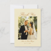 Elegantes Arch-Foto - Minimales Skript Dankeskarte (Vorderseite)