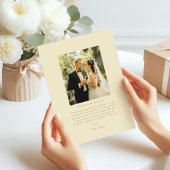 Elegantes Arch-Foto - Minimales Skript Dankeskarte