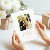 Elegantes Arch-Foto - Minimales Skript Dankeskarte