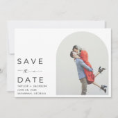 Elegantes Arch Foto Moderne Hochzeit Save The Date (Vorderseite)