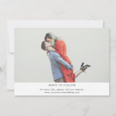 Elegantes Arch Foto Moderne Hochzeit Save The Date (Rückseite)
