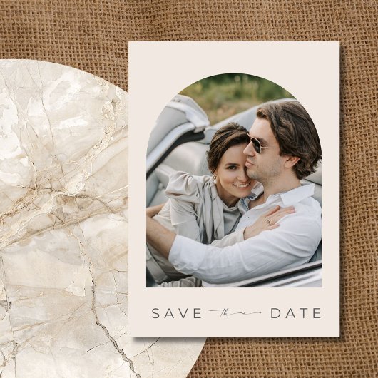 Elegantes Arch Foto Moderne Hochzeit Save The Date