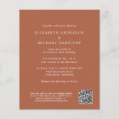 Elegantes Arch Foto QR Code Einladung Hochzeit (Rückseite)