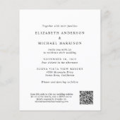 Elegantes Arch Foto QR Code Einladung Hochzeit (Rückseite)