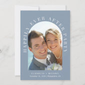 Elegantes Arch Foto QR Code Hochzeitempfang Einladung (Vorderseite)