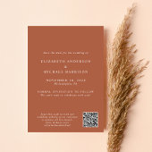 Elegantes Arch Foto QR Code Terracotta Wedding Save The Date
