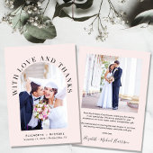 Elegantes Arch Foto Rosa Hochzeit Dankeskarte