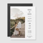 Elegantes Arch-Foto Save the Date Magnetkarte (Vorne/Hinten)