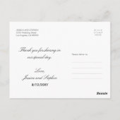 Elegantes Arch Foto Script Moderne Liebe Dank Postkarte (Rückseite)