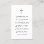 Elegantes Arch Funeral Gebet Foto Visitenkarte (Rückseite)