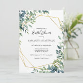Elegantes Arch Greenery Blumenblätage Brautparty Einladung (Stehend Vorderseite)