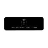 Elegantes Arch Schwarz-weiß Wedding Label (Vorne)
