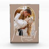 Elegantes Arch Wedding Beige Foto (Vorderseite)