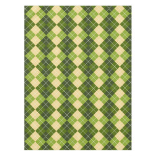 Elegantes Argyle-Muster in grün und gelb diamantfö Tischdecke