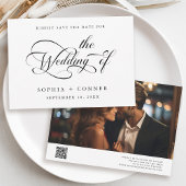 Elegantes Armskript Wedding Black & White Save The Date