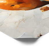 Elegantes Arrangement: Stillleben mit Blume Vase Poster (Ecke)