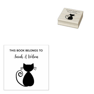 Elegantes Art Cat Book Das Personalisierte Buch Gummistempel