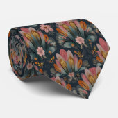 Elegantes Art Deco Blumenmuster Krawatte (Gerollt)