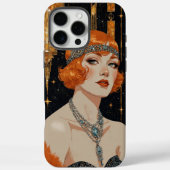 Elegantes Art Deco Flapper Girl Case-Mate iPhone Hülle (Rückseite)