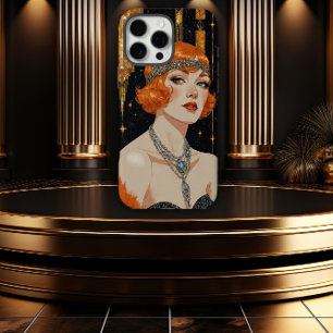Elegantes Art Deco Flapper Girl iPhone 16 Pro Max Hülle