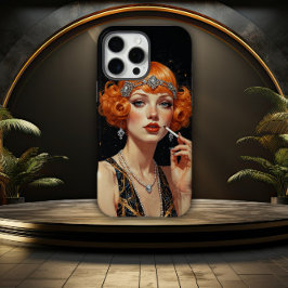 Elegantes Art Deco Flapper Girl iPhone 16 Pro Max Hülle