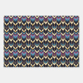 Elegantes Art Deco Fliesenmuster Geschenkpapier Set (Vorderseite 2)